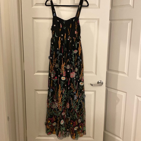 anthropologie black floral dress Hutch Nia Short-Sleeve V-Neck Maxi Dress by Anthropologie main image 1
